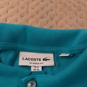 Men’s Lacoste shirt.   My son wore it once